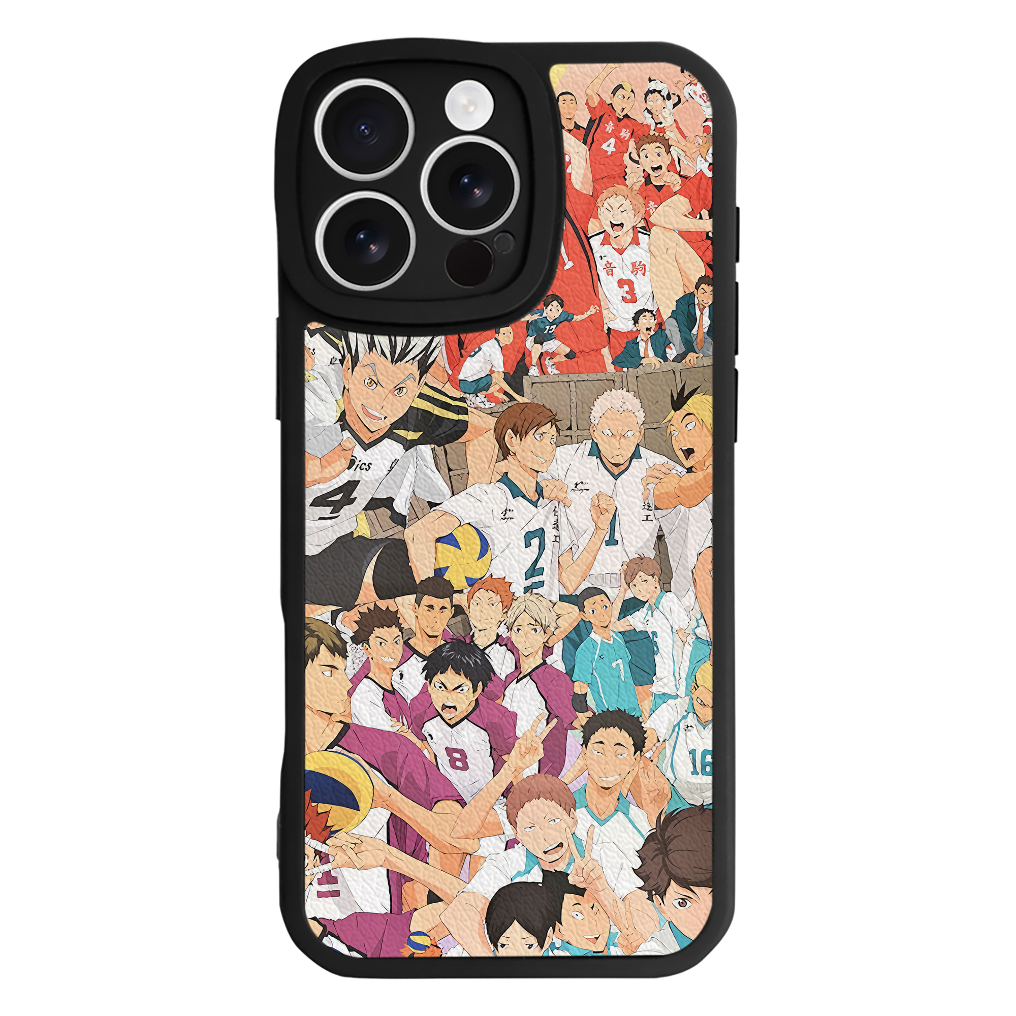 （画像用） ハイキュー!! Haikyu!! 【iPhone 16シリーズ対応】シリコンスマホケース（レザー調） 材質：シリコン